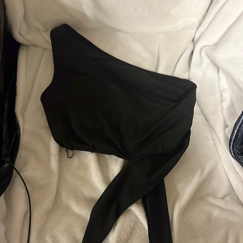 Black one strap top